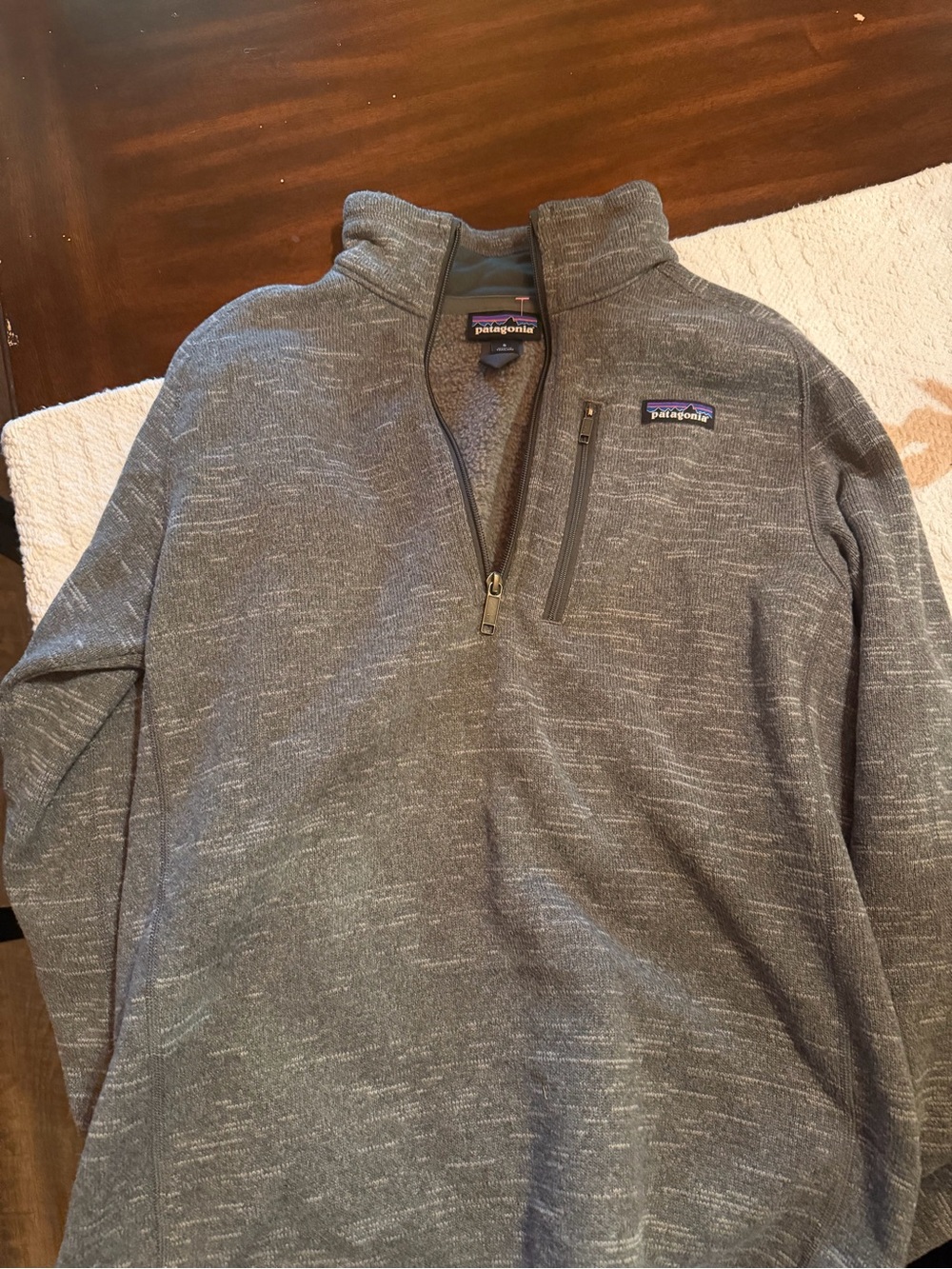 Patagonia Dark Gray Fleece Quarter-Zip Jacket